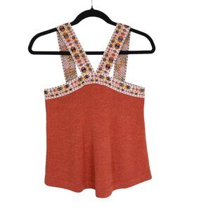 Madewell Knit Tank Top With Geometric Straps Orange Size XXS Womens